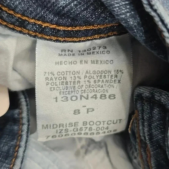 Riders by Lee Mid Rise Boot Cut Blue Jeans Size 8 - Picture 7 of 8